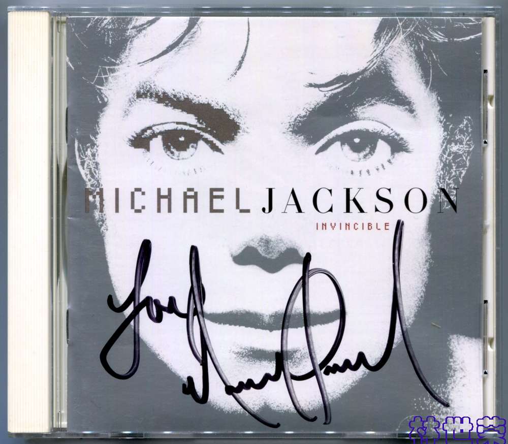 MICHAEL JACKSON-INVINCIBLE-亲笔签名版+准入证- MICHAEL JACKSON收藏 