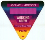 MICHAEL JACKSON-1987-真棒时期周边收藏-BAD WORLD TOUR后台工作准入证